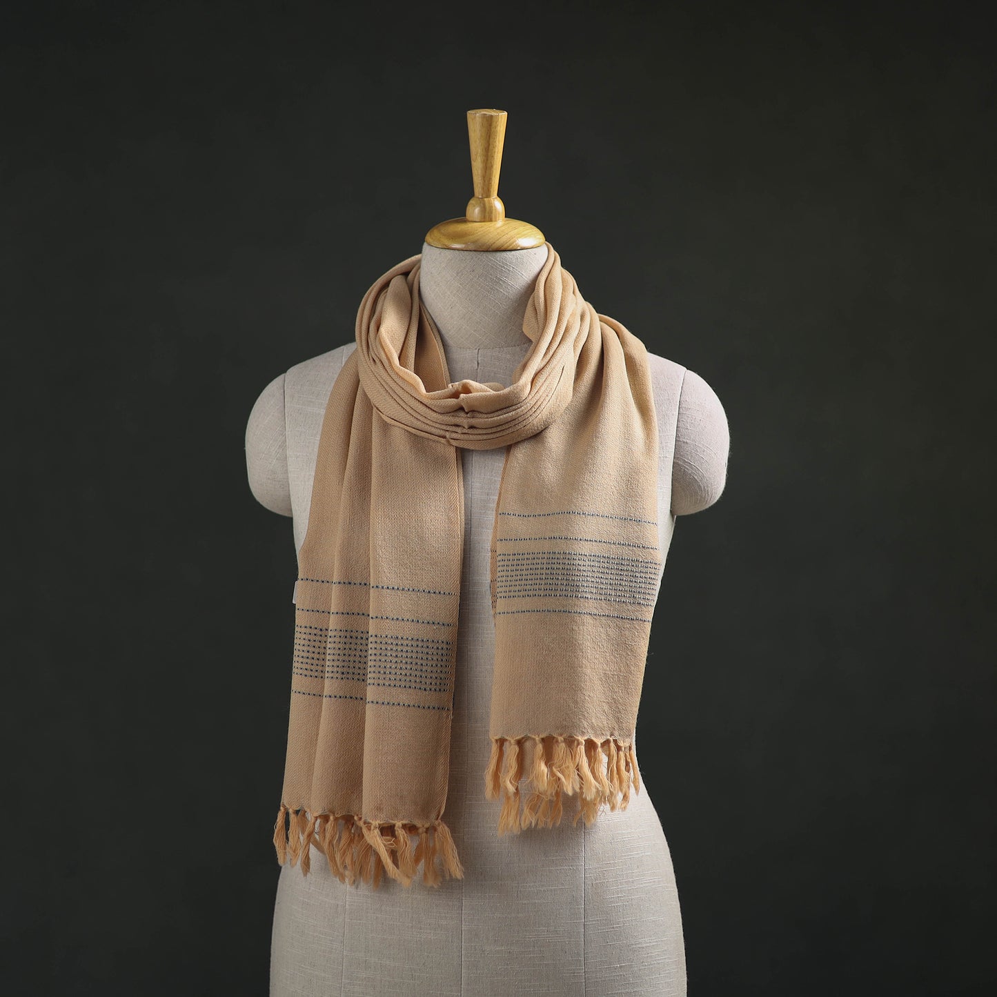 Kumaun Handwoven Pure Merino Wool Stole 42