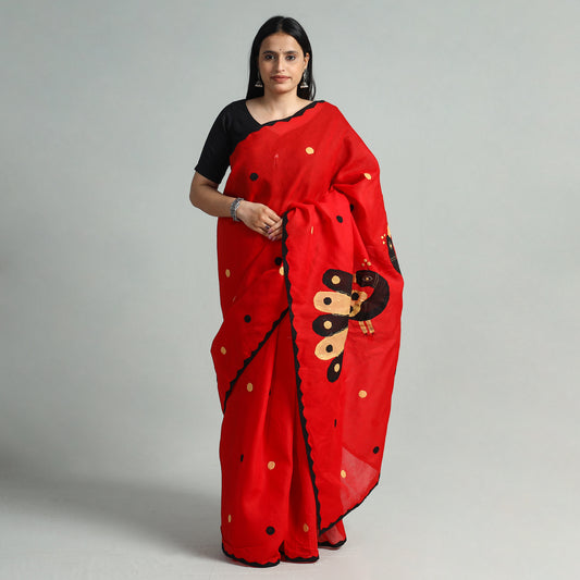 Applique work Saree 