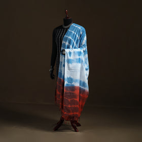 Shibori Tie-Dye Cotton Dupatta with Tassels 33