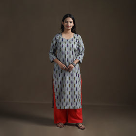 Pochampally Ikat Cotton Straight Kurta for Women 19