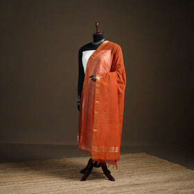 Pure Handloom Cotton Nizam Zari Border Mangalagiri Dupatta 44