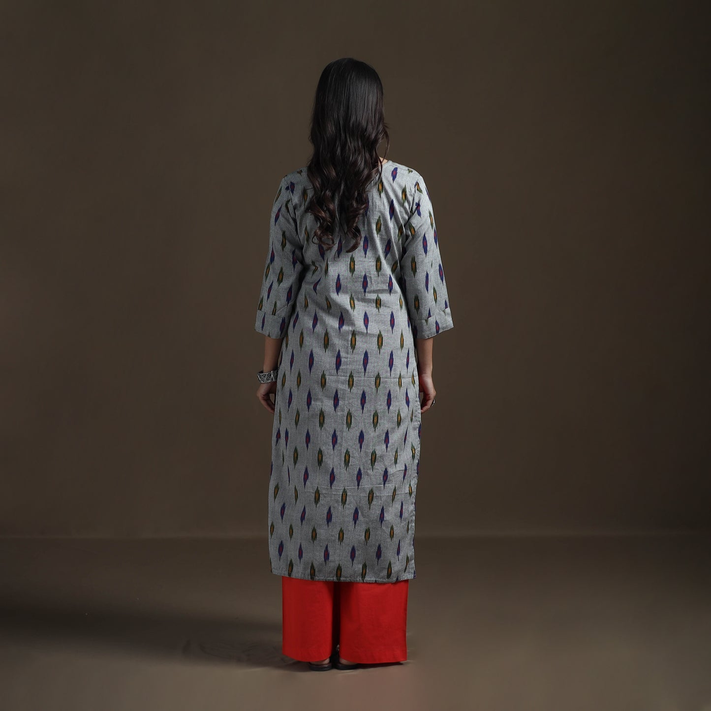 Pochampally Ikat Cotton Straight Kurta for Women 19