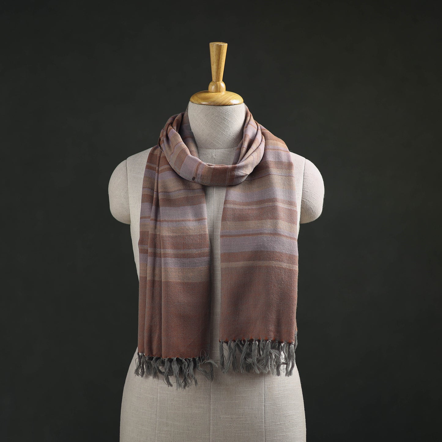 Kumaun Handwoven Pure Merino Wool Stole 44