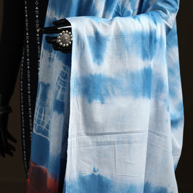 Shibori Tie-Dye Cotton Dupatta with Tassels 33