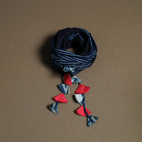 Hand Block Print Scarf with Tassels 08