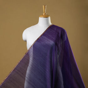 Purple Handloom Silk Cotton Zari Buti Chanderi Fabric