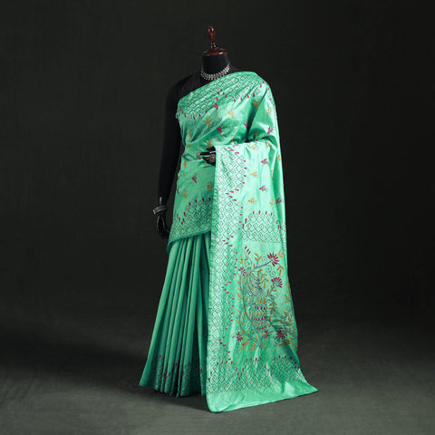 Hand Embroidered Silk Saree 10