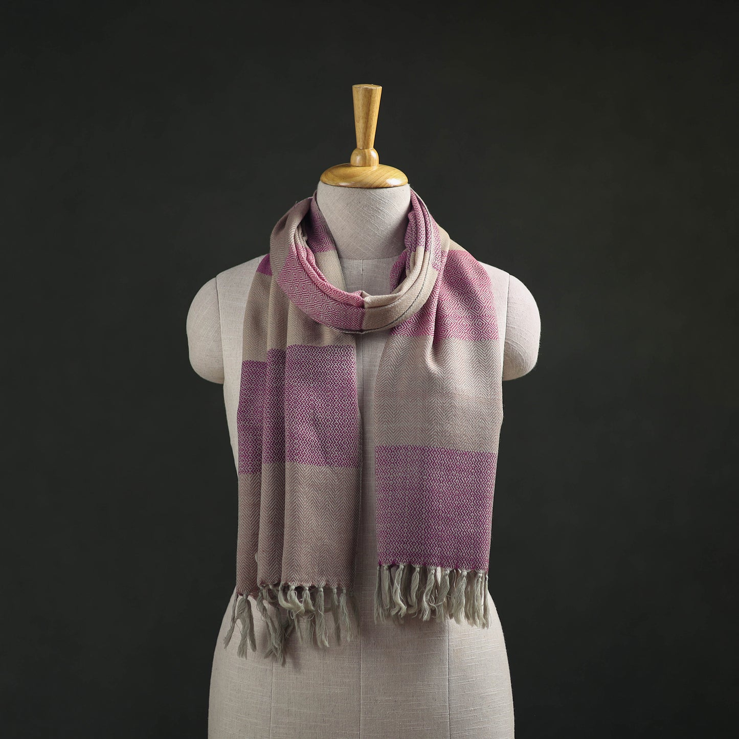 Kumaun Handwoven Pure Merino Wool Stole 45