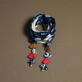 Hand Block Print Scarf with Tassels 10