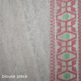 Handwoven Pure Cotton Phulia Jamdani Saree for Durga Puja 05