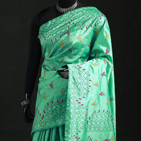 Hand Embroidered Silk Saree 10