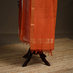 Pure Handloom Cotton Nizam Zari Border Mangalagiri Dupatta 44