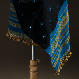 Kutch Handwoven Merino Wool Bandhani Tie-Dye Shawl 10