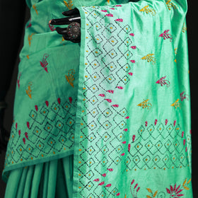 Hand Embroidered Silk Saree 10