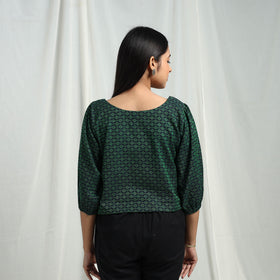 Green - Cotton Jacquard Crop Top 06