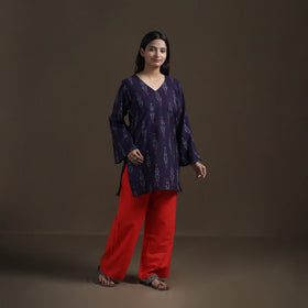 Pochampally Ikat Cotton Short Kurta for Women 25