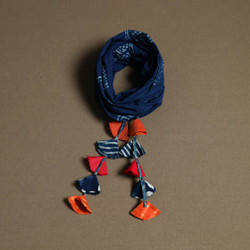 Hand Block Print Scarf with Tassels 11