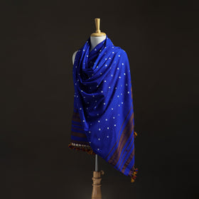 Kutch Handwoven Merino Wool Bandhani Tie-Dye Shawl 12