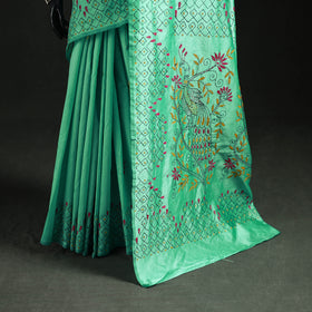 Hand Embroidered Silk Saree 10