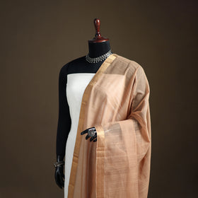 Pure Handloom Cotton Nizam Zari Border Mangalagiri Dupatta 45