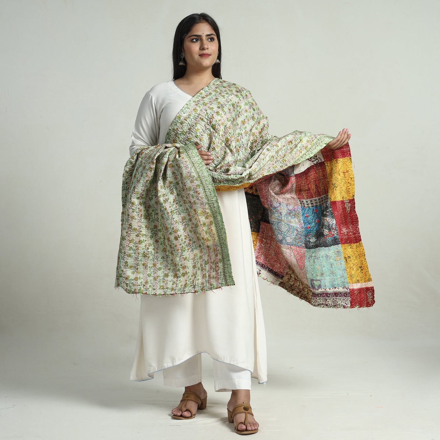 Kantha Embroidery Dupatta