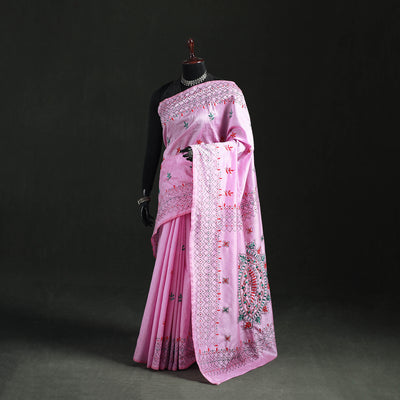 Hand Embroidered Silk Saree 11