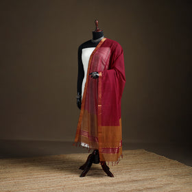 Pure Handloom Cotton Nizam Zari Border Mangalagiri Dupatta 46