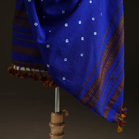 Kutch Handwoven Merino Wool Bandhani Tie-Dye Shawl 12