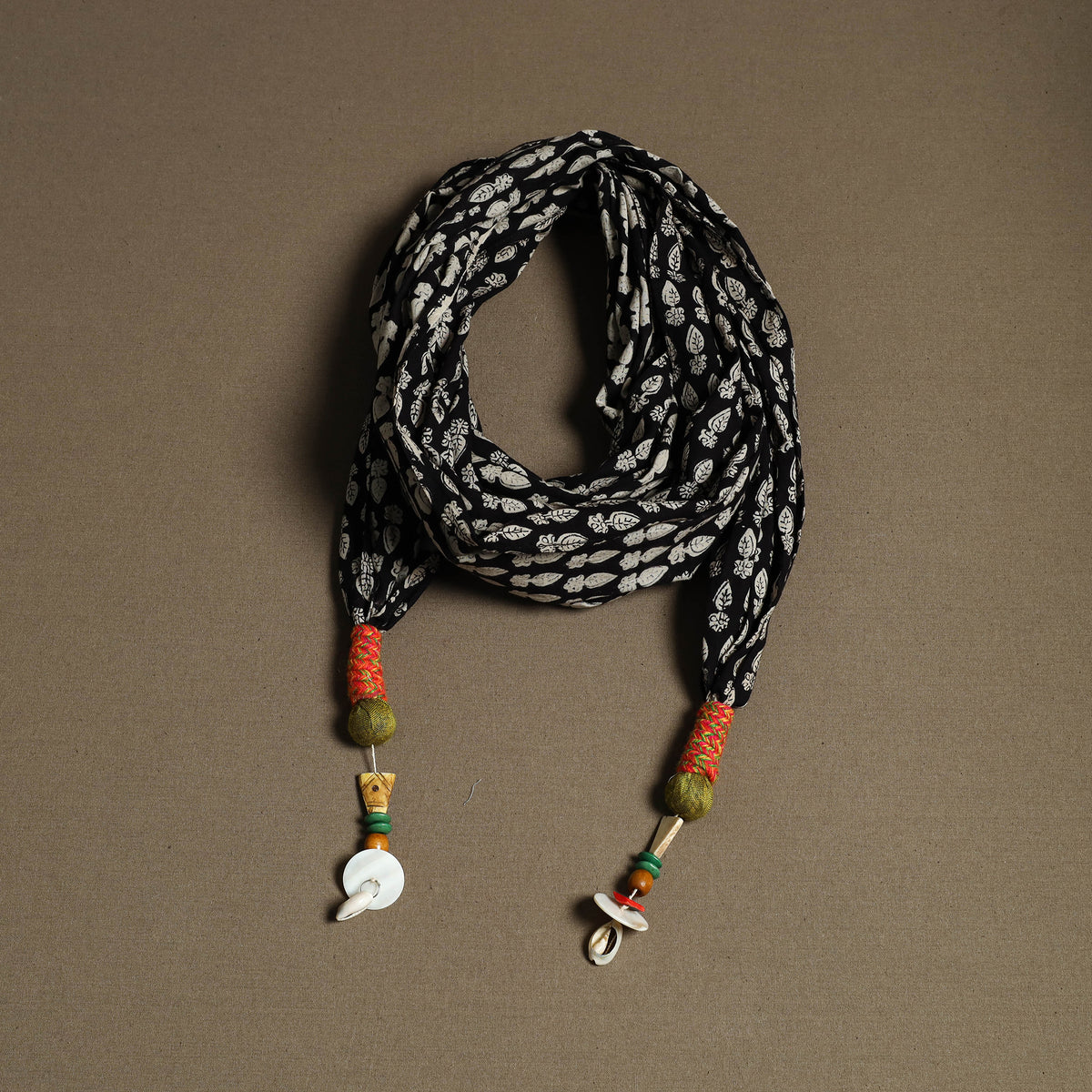 Bagru Block Print Scarf With Latkan 15