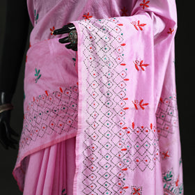 Hand Embroidered Silk Saree 11