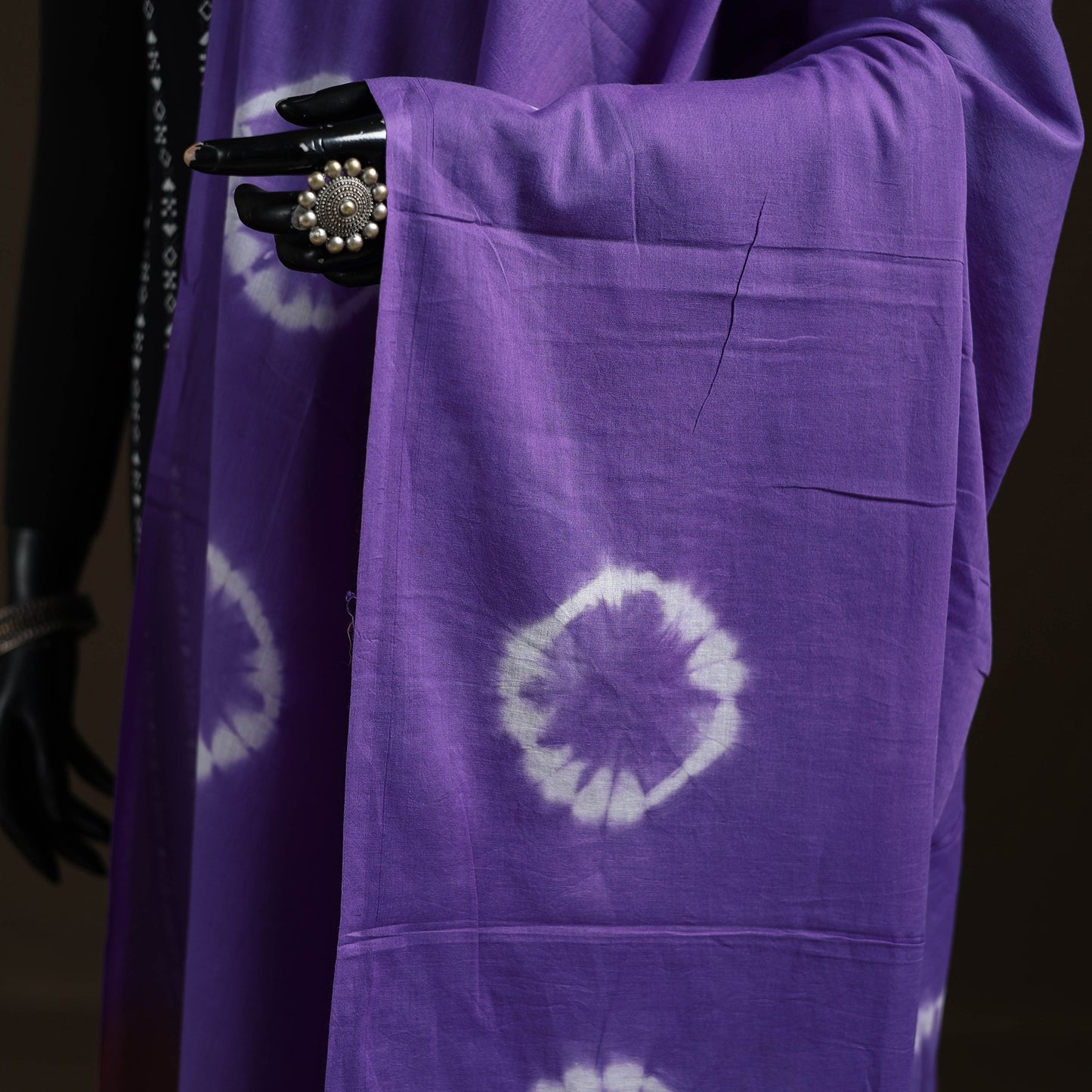 Shibori Tie-Dye Cotton Dupatta with Tassels 35