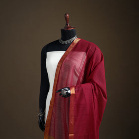 Pure Handloom Cotton Nizam Zari Border Mangalagiri Dupatta 46