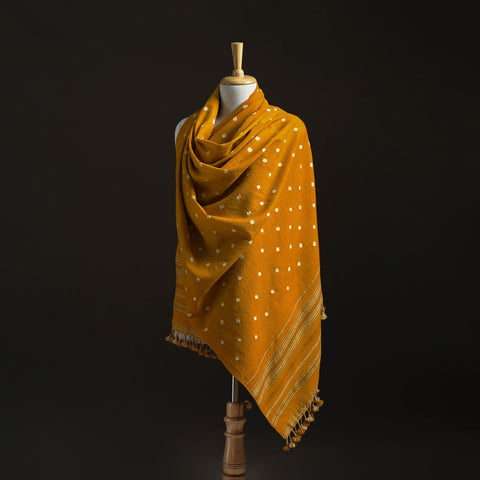 Kutch Handwoven Merino Wool Bandhani Tie-Dye Shawl 13