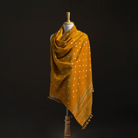 Kutch Handwoven Merino Wool Bandhani Tie-Dye Shawl 13