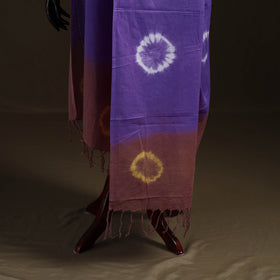 Shibori Tie-Dye Cotton Dupatta with Tassels 35