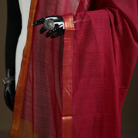 Pure Handloom Cotton Nizam Zari Border Mangalagiri Dupatta 46