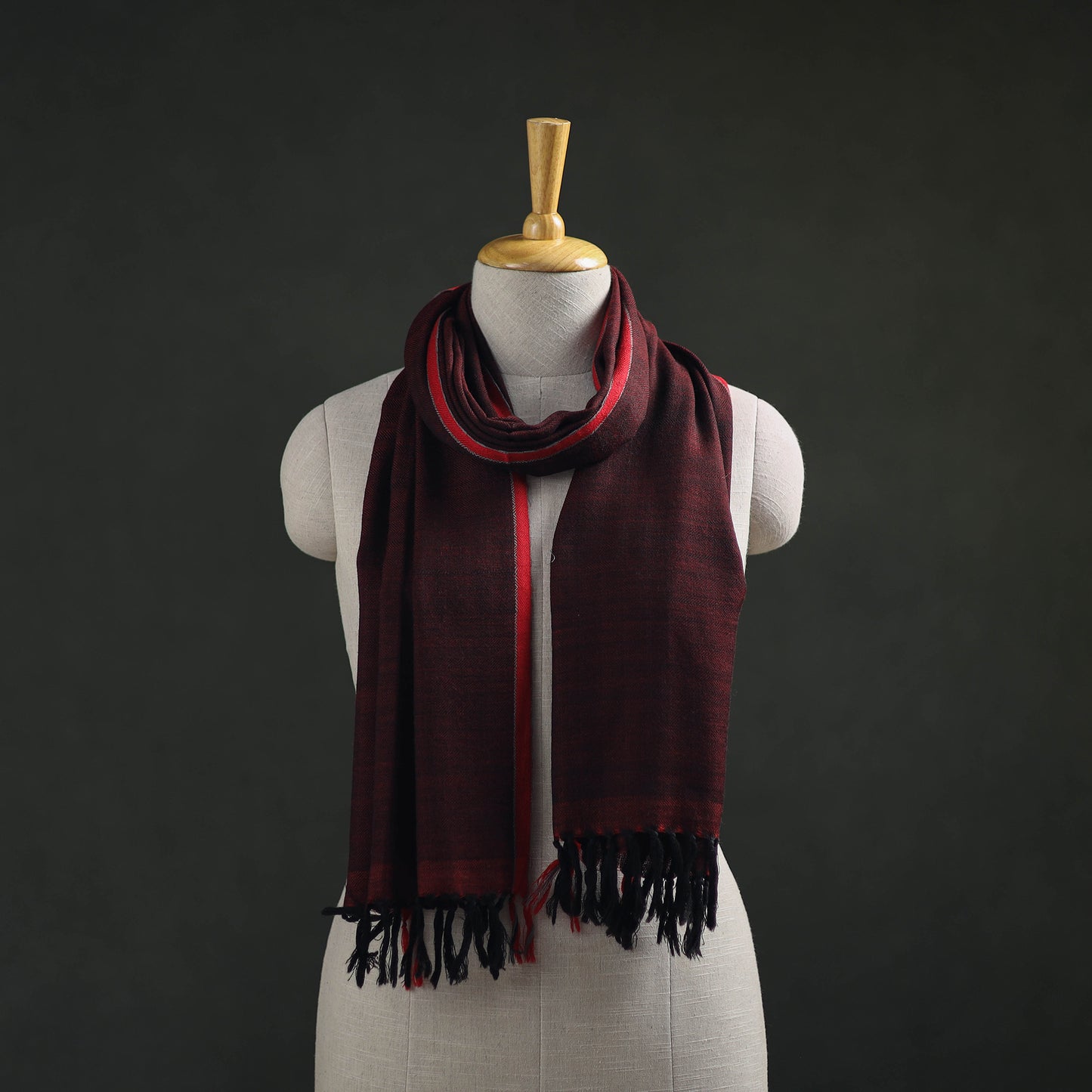 Kumaun Handwoven Pure Merino Wool Stole 53