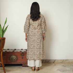 Pedana Kalamkari Block Print Cotton Straight Kurta For Women