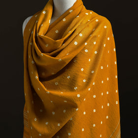 Kutch Handwoven Merino Wool Bandhani Tie-Dye Shawl 13