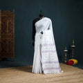 Handwoven Pure Cotton Phulia Jamdani Saree for Durga Puja 07
