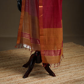 Pure Handloom Cotton Nizam Zari Border Mangalagiri Dupatta 46