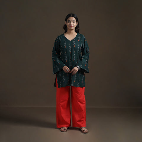 Pochampally Ikat Cotton Short Kurta for Women 26