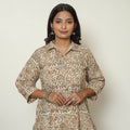 Pedana Kalamkari Block Print Cotton Straight Kurta For Women