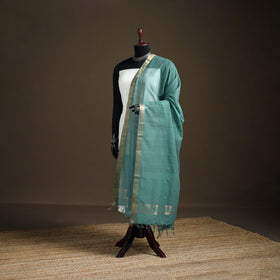 Pure Handloom Cotton Nizam Zari Border Mangalagiri Dupatta 47