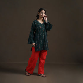 Pochampally Ikat Cotton Short Kurta for Women 26
