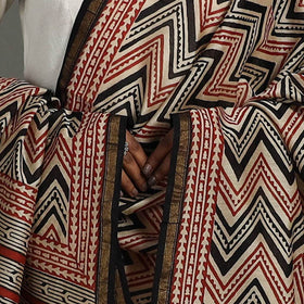 Multicolor - chanderi silk bagru dupatta 24 - handcrafted