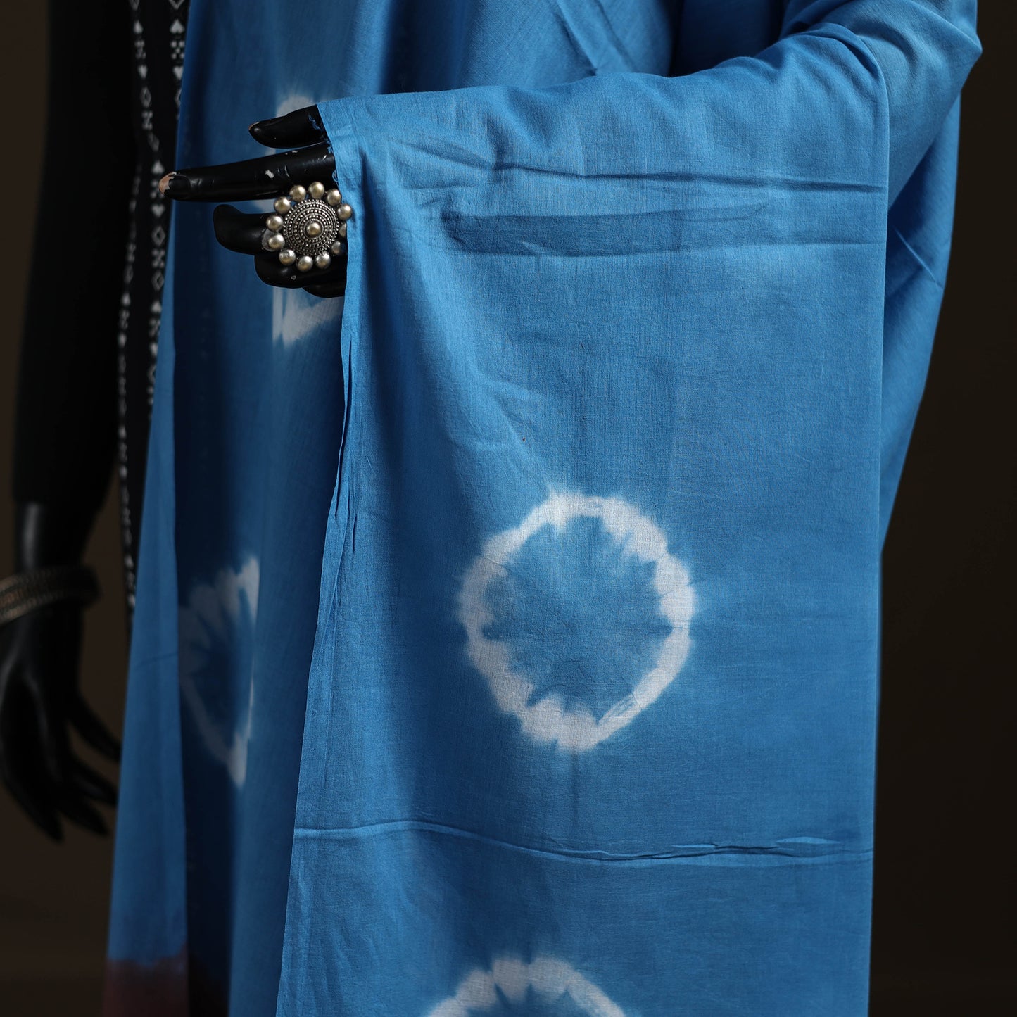 Shibori Tie-Dye Cotton Dupatta with Tassels 36