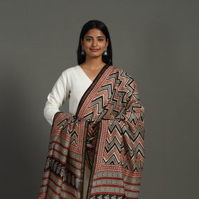 Multicolor - chanderi silk bagru dupatta 24 - handcrafted