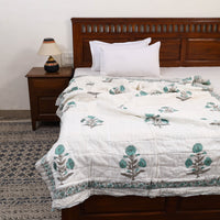 Single - Reversible Sanganeri Block Print Cotton Quilt 32