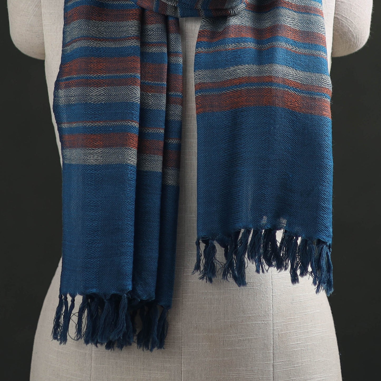 Kumaun Handwoven Pure Merino Wool Stole 56